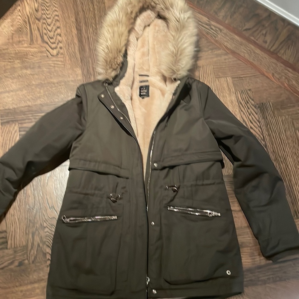 Zara hunter green coat
